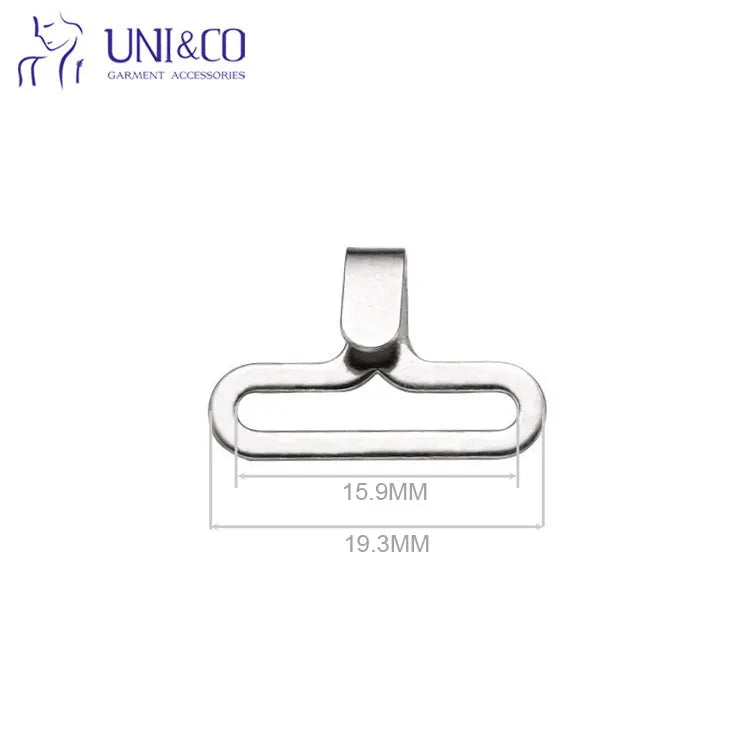 Luxury Design Silver/Gold/Black Durable Metal Bow Tie Slide Hooks with Adjustable Strap and Bar for Daily Wear