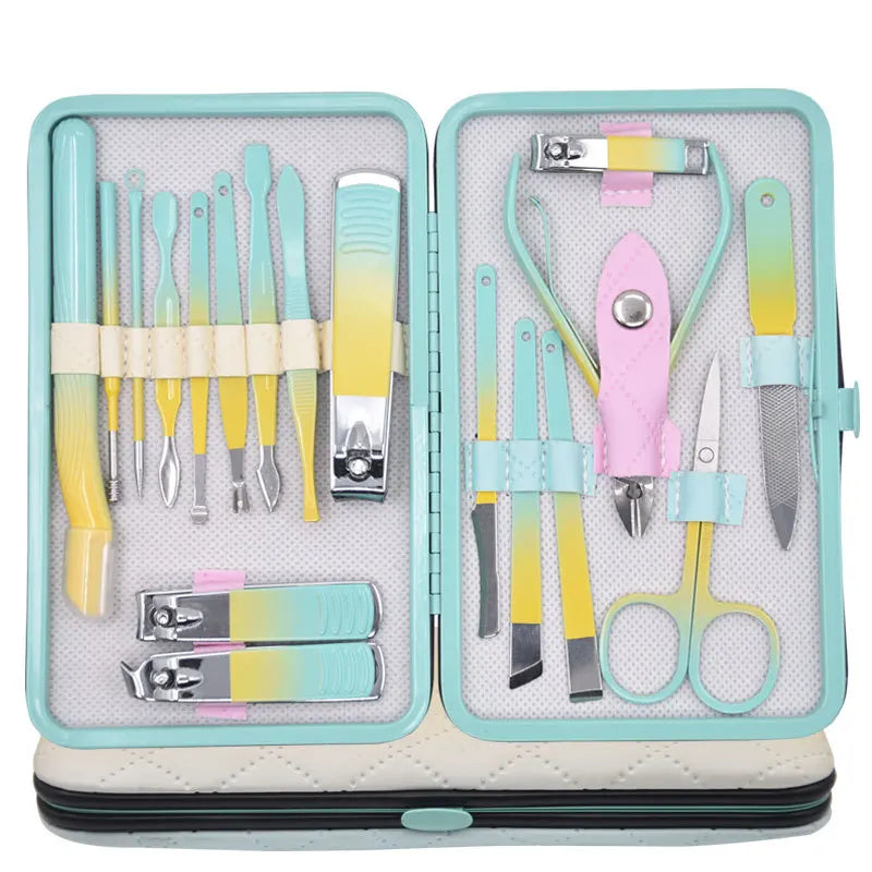 30 in 1 Manicure and Pedicure Nail Clippers Sets Travel Grooming Kit
