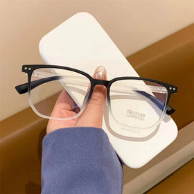 Photochromic Glasses 2024 New Retro Wood Grain Glasses Men s Eyeglasses Frames Anti Blue Light Glasses