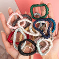 100% Natural Mulberry Silk Scrunchies Skinny Rubber Bands for Women Hair Ties 1CM Pure Silk Elastic Hairbands