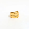 Fenny Stainless Steel No Fade Designer Popular Double Dome Band Ring Ready to Ship  18K Gold Plated Wholesale Jewelry