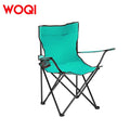 WOQI Iron Metal Oxford Fabric Outdoor Portable Camping Chair with Cup Holder Foldable Design for Park & Beach Use