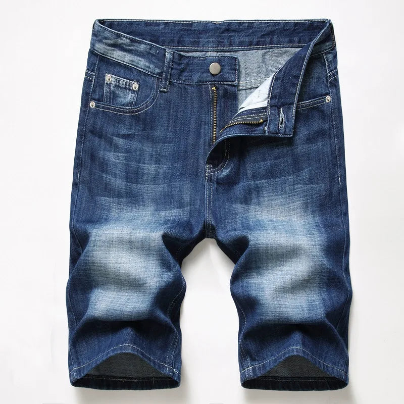RNSHANGER Fashion Denim Shorts Men's Brand Clothing Stretch Straight Versatile Casual Short Jeans for Men  (No Belt)