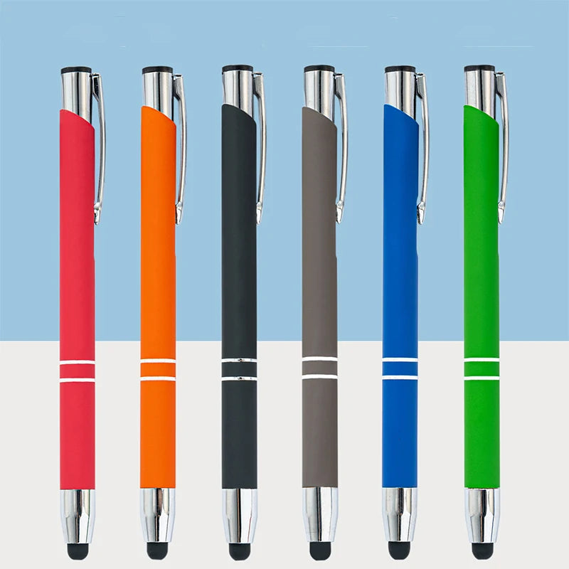 New Arrival Customized Logo Soft Touch for Stylus Pen Metal Body Rubber Coating for Touch Screen Sports Style Advertising