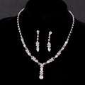 SLBRIDAL Ins Style Alloy Rhinestones Crystals Wedding Jewelry Set Bridal Necklace Earrings Set Party Jewelry Sets Women Jewelry