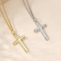 925 Sterling Silver Cross Pendant Necklace Jewelry Charms 18K Gold Plated Chain Cross Necklace for Women Jewelry