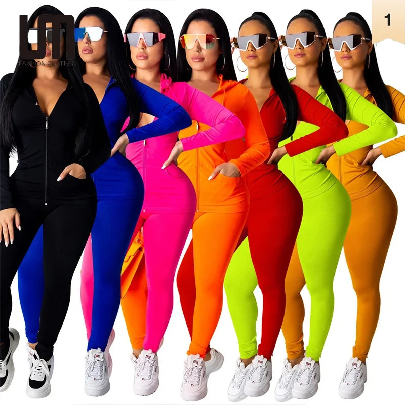 Liu Ming Hot Sells Womens 2 Piece Tracksuit Sets Sweatsuit Outfits Hoodie Sweatshirt Jogging Sweatpants Suit