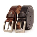 Men's Retro Casual Classic Western Cowboy Style Belt Super Soft Top Layer Cowhide with Alloy for Buckle Washed Look