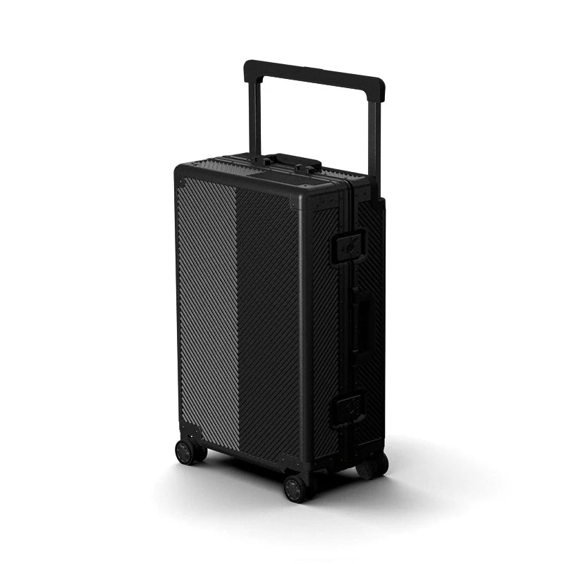 Aluminium Alloy Fashion Trolley Business Luggage for Men Luggage with Wide Rod Trolley Handle