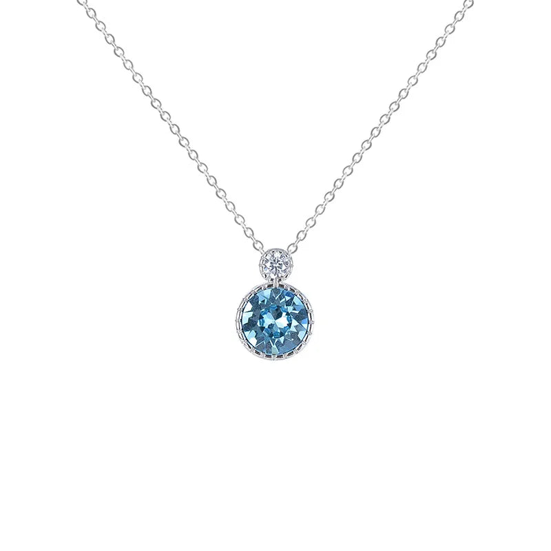 RINNTIN SWN04 Fashion Women Accessories Jewelry Wholesale 925 Sterling Silver Pendant Crystal Necklaces
