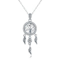 925 Sterling Silver Tree of Life Fashion Dream Catcher Pendant Necklaces for Women Vintage Necklace Jewelry Gift SCN298