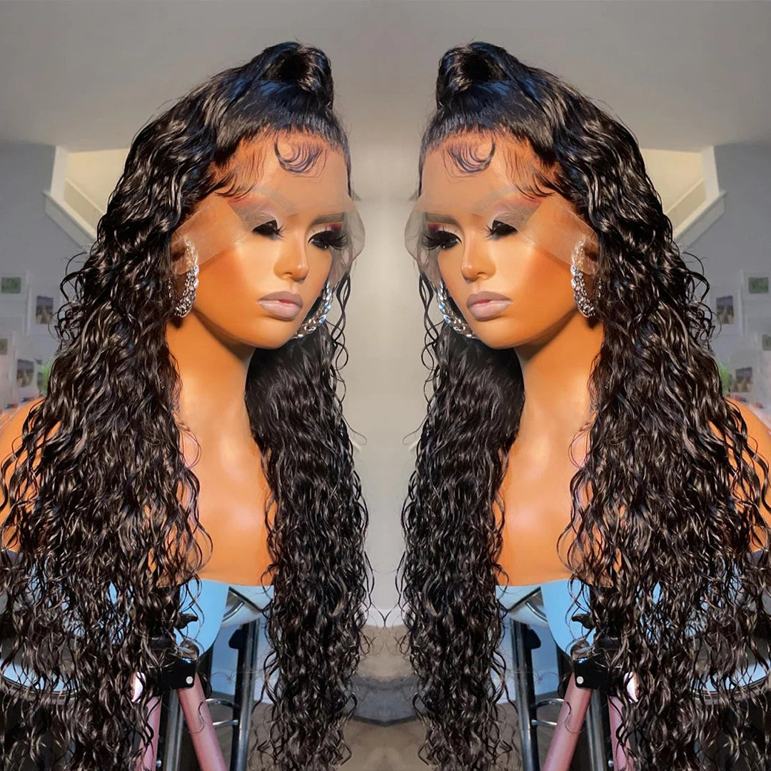 Cheap Peruvian Virgin Water Wave Human Hair Wigs Human Hair Lace Front Wigs Cheap Glueless Hd Lace Frontal Wigs for Black Women
