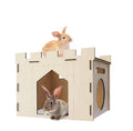 Bunny House with Spacious Perch Hidey Detachable Playhouse for Rabbit Hideout Castle Tower Toys  Hamster Chinchilla