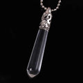 DIY Wholesale Chakra Reiki Spiritual Opal NecklaceCrystal Point  Glass Healing Crystal Pendulum Necklace