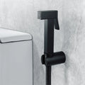 Brass Square Bidet Toilet Bidet Sprayer Kit T-valve Black Handheld Bidet Set