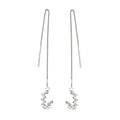 925 Sterling Silver Earrings for Women Luxury Lady Party Fashion Jewelry Personalized Long Drop Earring