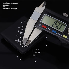 Melee Lab Grown Diamond Small Size Round Shape 1.5mm HPHT CVD Lab Diamond for Pave Jewelry
