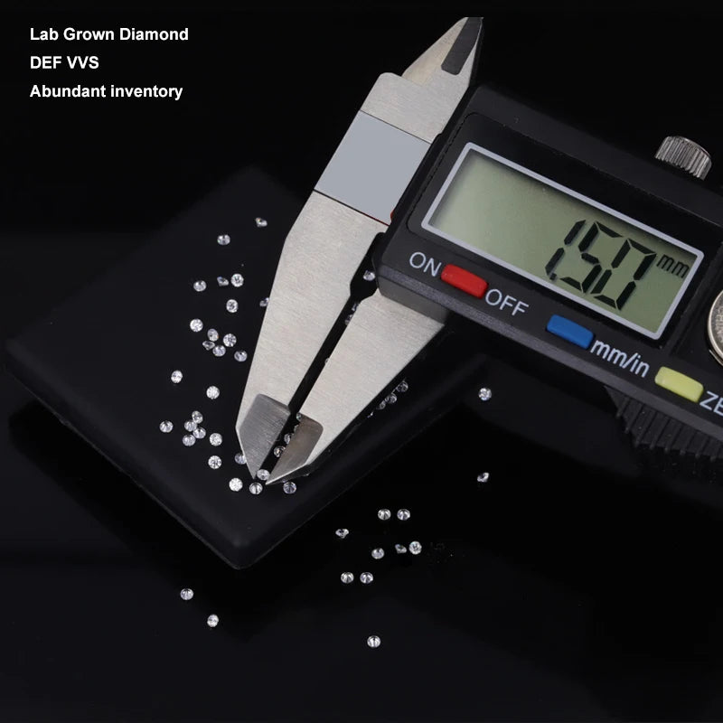Melee Lab Grown Diamond Small Size Round Shape 1.5mm HPHT CVD Lab Diamond for Pave Jewelry