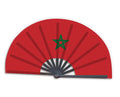 Morocco Flag Bamboo Kong Fu Fan Taf Papua New for 2022 Sports Polyester Summer Wedding Souvenirs for Guests Art Painted CMYK