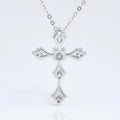 Fine Jewelry 925 Silver Mossanite Diamond Jewelry Cross Pendants Necklaces White Gold/Gold/Rose Gold Color Fashion Jewelry