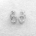 Sterling Silver 5*7mm Semi Mount Stud Earrings Empty Frame Support Blank Setting S925 Base Without Center Stone DIY for Inlay