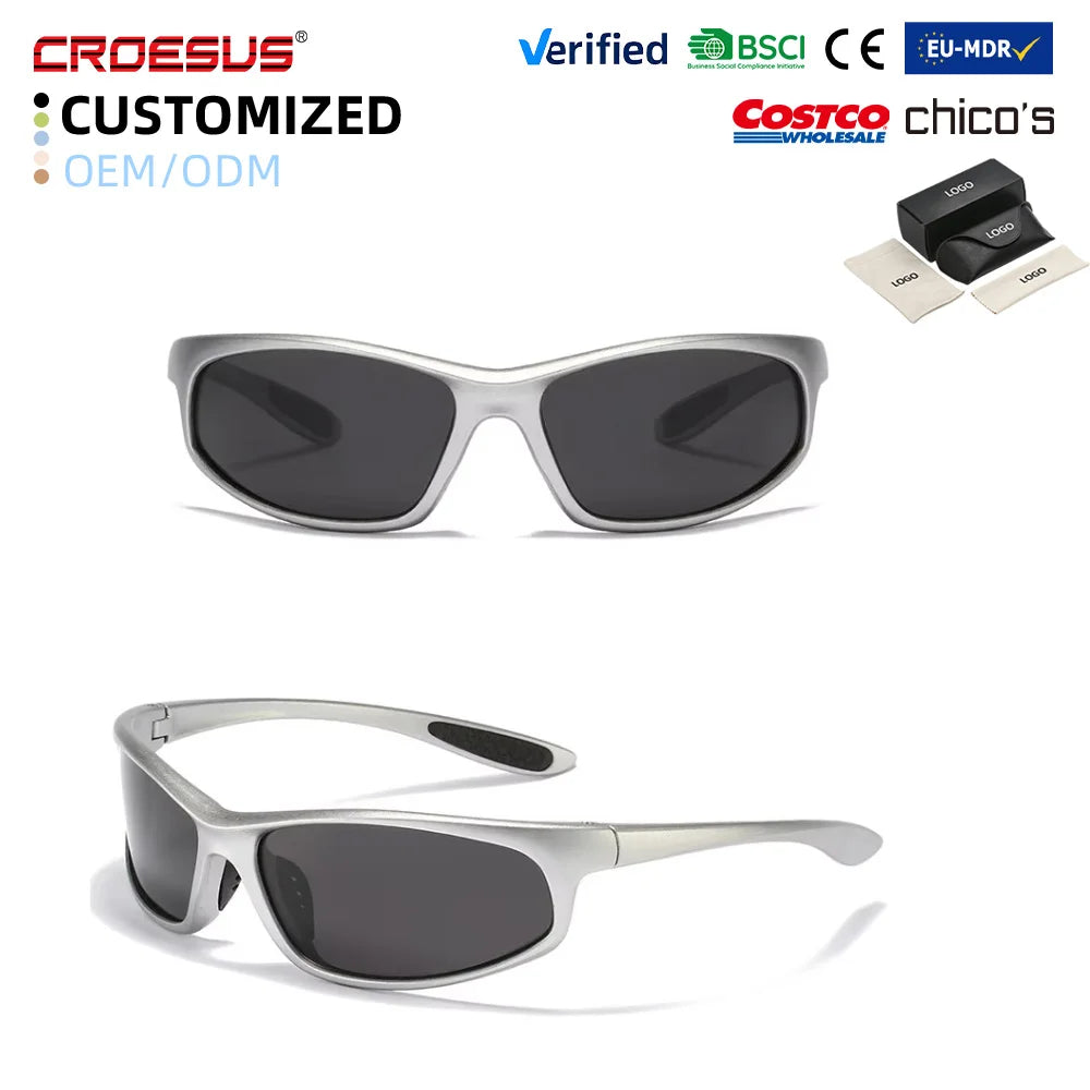 Custom Sunglasses Riding Wind Night Vision Sun Glasses Men Women TR90 Sports Outdoor Glasses UV400 Polarized Unisex Sunglasses