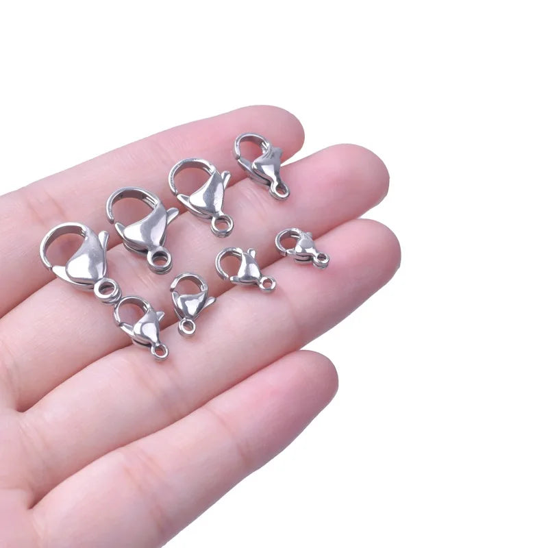 Stainless Steel Mini Lobster Clasp Key Chain Dog Tag Accessories Handmade Hardware Parts