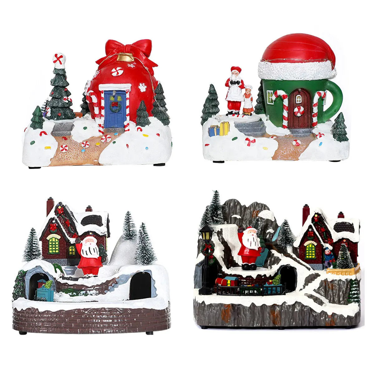 2025 New Christmas Music Box Christmas Decorations Luminous Music Box Christmas Ornaments Rotating Music Box Christmas Gift