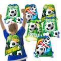 Huancai Football Non-Woven Bags Soccer Drawstring Backpack Sports Favor Bags Goody Candy Treat Bags for Birthday Party Supplies