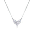 Vvs Moissanite Heart Pendant Necklace Women Wedding Jewelry 925 Sterling Silver Round Cut Gra Certified Moissanite Necklace