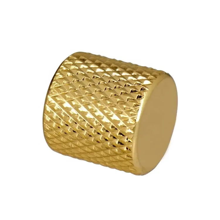Gold Flat Top Knurled Knob Volume Tone Speed Control Knobs Metal Guitar Knobs for Electric Guitar Bass Parts