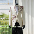 Customized Full Canvas Half Canvas High-end Beaded Design Business Wedding Men's Formal Senior British Style Business Suit
