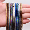 Natural Stone Hematite Beads Flat Round Loose Spacer Beads for Jewelry Making