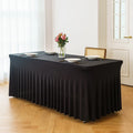 Wedding Banquet Elastic Sundress with Rectangular Skirt Hem Hotel Tablecloth.