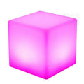 In Stock 110V Battery Rechargeable 50*50*50cm Waterproof Lighted Led Cube RTS Garden Seat Light Color Changing Cube Stool Chair
