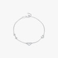Romantic Bracelet Female Anniversary Fine Jewelry 925 Sterling Silver Hearts Sweet Letter I Love You Bracelets for Women