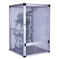 Medium Size 43x43x66cm Pet Hot Sale Silver/Black Aluminum Alloy Cage for Chameleon Reptile Snake Lizards Display Breeding Cage