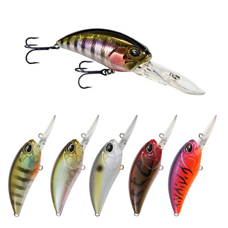 WEIHE 87mm 16g Artificial Hard Crankbait Lure Floating Lifelike Fishing Bait ABS Material Swimbait With Treble Hook 3D Eyes