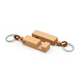 Blank Custom LOGO Wooden Key Chain Accessories Beech Wood Phone Holder With Key Chain