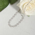 WMXL290 Fresh Fantasy Fashion Jewelry Round Bezel Zirconia Link Necklace S925 Sterling Silver Necklace