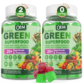 Factory Super Greens Gummies Fruit Veggie Greens Superfood Powder Gummies Supplement with Spirulina Chlorella Prebiotic Fiber