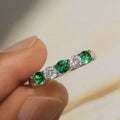 CAOSHI Wholesale Contracted Style Multi Color Crystal Cubic Zirconia Rings for Party Gift Fashion Silver Plated CZ Rings Women