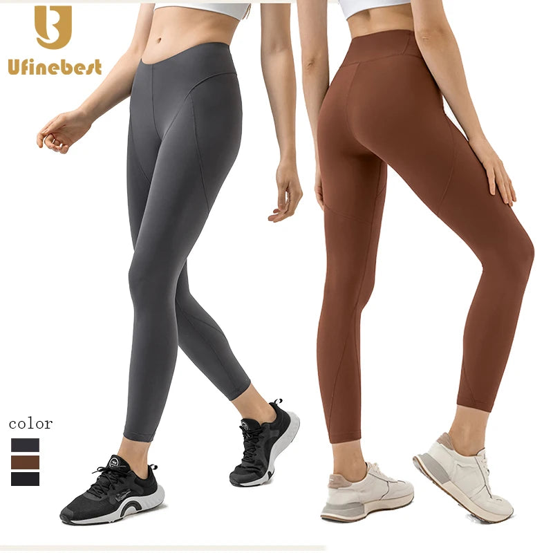 High Waist Yoga Leggings High Elastic Sports Leggings Breathable Butt Lifting Fitness Workout Pants Women With Invisible Pockets
