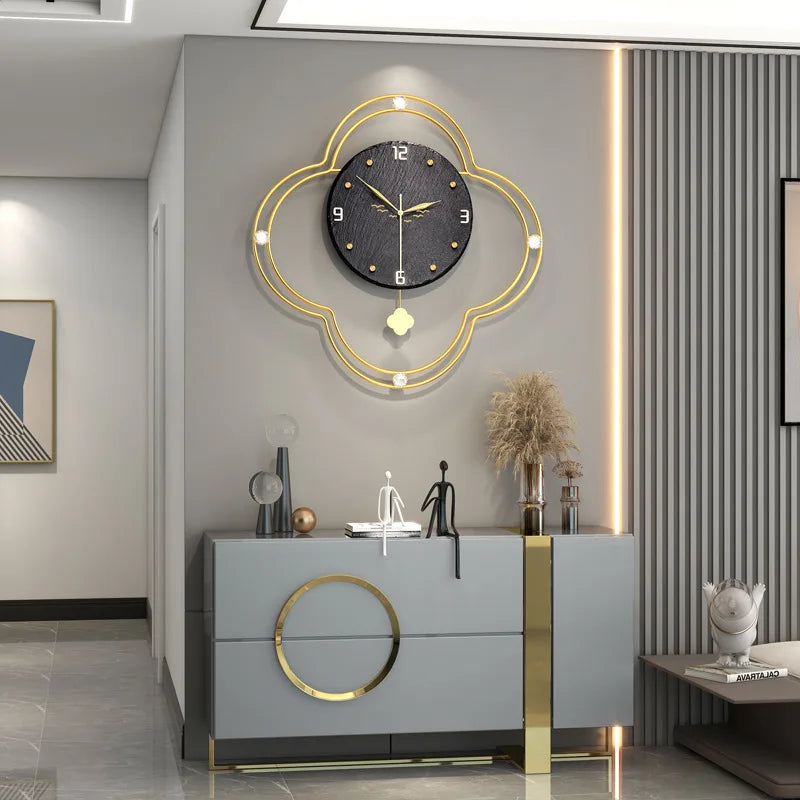 Creative New Design Metal Modern Minimalist Unique Wall Clock Mechanism for Living Room Decor Bedroom