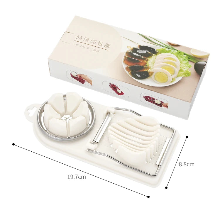 Multi-function Stainless Steel Wire Egg Slicer Plastic Boiled Egg Cutter with Slicing Styles