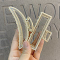 Clamp Hair Clips Accessory Gold Metal with Pearl and Hair Clipsrhinestone Claw Large Hair Claw Crystal Luxury for Women Girls