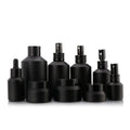 30ml 100ml 120ml Matte Black Color Glass and Bottle Empty Serum Glass Oil Bottles for Sale with Black Pump