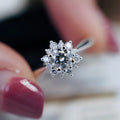 For Natural Diamond Rings 0.5ct I SI1 3EX Round Brilliant Cut Wedding Engagement Luxury Ring 18K Real Gold Unisex Delicate