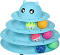Cat Toy Roller 3-Level Turntable Cat Toy Balls with Colorful Balls Interactive Kitten Puzzle Toy