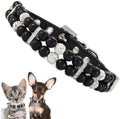 Luxury Artificial Pearl Pet Collar with Rhinestone Plastic Cartoon Style Necklace for Dogs Cats Wedding Parties